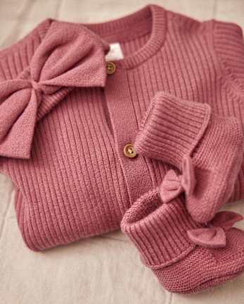 Ensemble 3 pièces barboteuse côtelée pour bébé fille - Homegrown by Gymboree