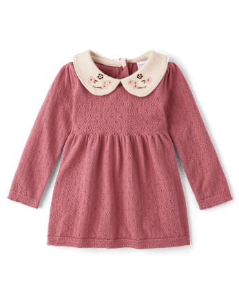 Robe pull Peter Pan en pointelle pour bébé fille - Homegrown by Gymboree