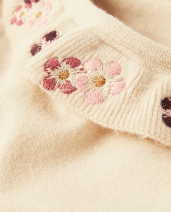 Robe pull à volants et fleurs brodées pour bébé fille - Homegrown by Gymboree