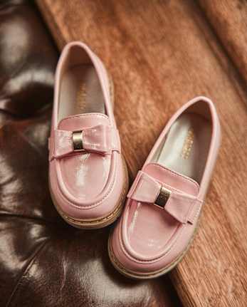 Girls Bow Loafers - Campus Cuties