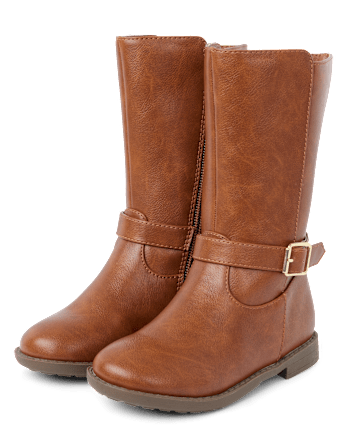 Girls Buckle Tall Boots - Little Essentials