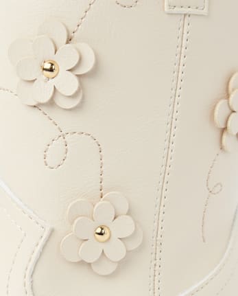 Girls Floral Cowgirl Boots - Little Essentials