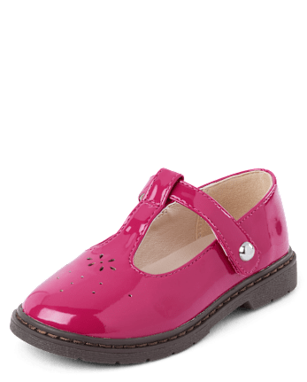Chaussures Mary Jane perforées à brides en T pour filles - Célébrations d'automne