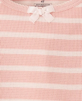 Girls Striped Snug Fit Thermal Pajamas - Gymmies