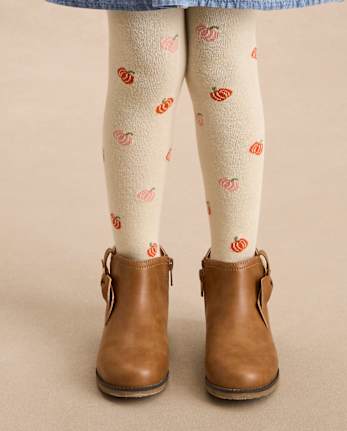 Girls Pumpkin Tights - Fall Celebrations