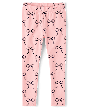 Girls Bow Leggings - Campus Cuties