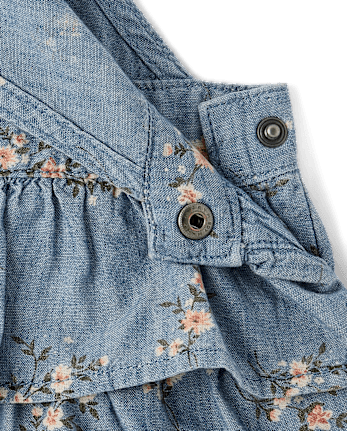 Girls Floral Chambray Skirtall - Highland Hills