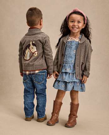 Girls Floral Chambray Skirtall - Highland Hills
