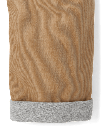 Boys Corduroy Pull On Roll Cuff Pants - Little Essentials