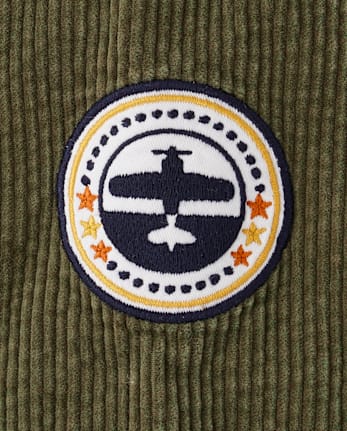 Boys Embroidered Aviator Patch Corduroy Jacket - Highland Hills