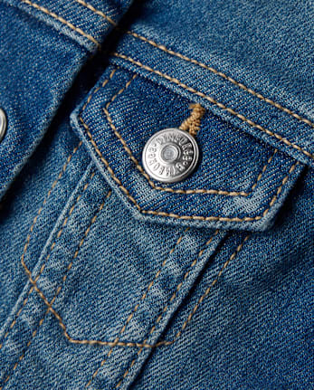 Girls Ruffle Denim Vest - Highland Hills