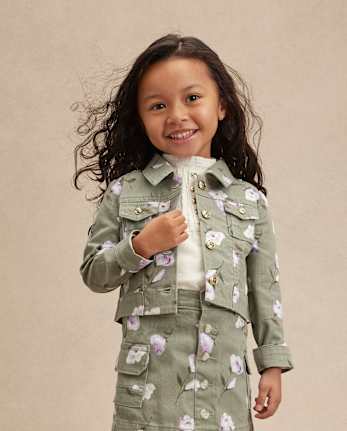 Veste utilitaire fleurie pour fille - Magical Meadows