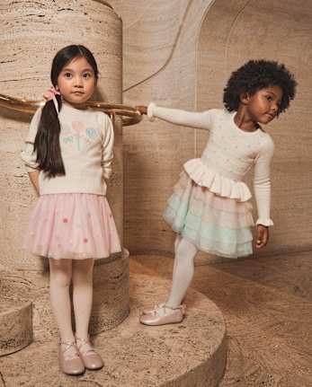 Girls Embroidered Tulle Lollipop Sweater - New York City Ballet by GYMBOREE