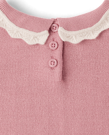 Girls Peter Pan Crochet Sweater - On Pointe