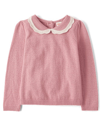 Girls Peter Pan Crochet Sweater - On Pointe