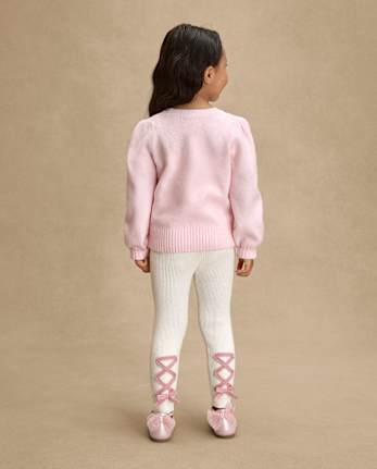 Girls Lace Up High Rise Sweater Leggings - On Pointe