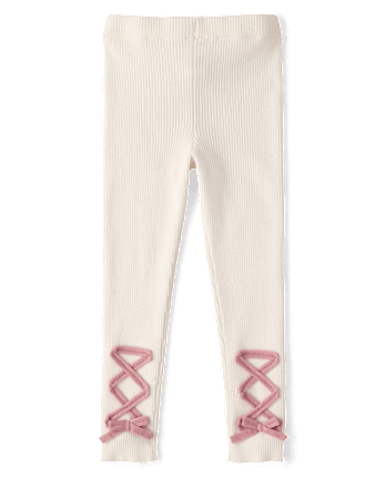 Girls Lace Up High Rise Sweater Leggings - On Pointe
