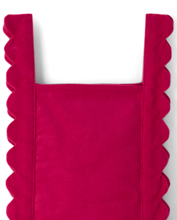 Girls Scalloped Corduroy Jumper - Mon Cheri