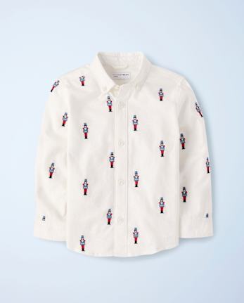 Boys Embroidered Nutcracker Oxford Button Up Shirt - New York City Ballet by GYMBOREE