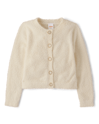 Cardigan à cils orné pour fille - Petit Paris