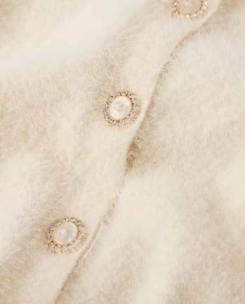 Cardigan à cils orné pour fille - Petit Paris