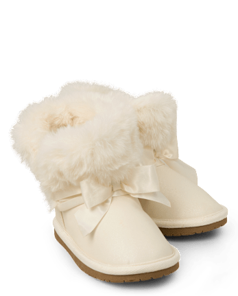Girls Bow Chalet Boots - Little Essentials