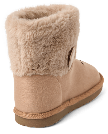 Kids Embroidered Bear Chalet Boots - First Frost