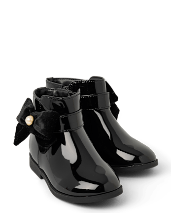 Girls Bow Booties - Petit Paris