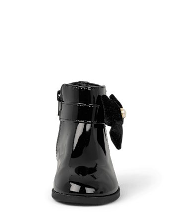 Girls Bow Booties - Petit Paris