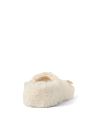 Girls Faux Fur Ballet Flat Slippers - Gymmies