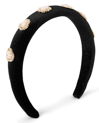Girls Heart Charm Headband - Royal Christmas