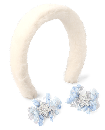 Ensemble de coiffure 3 pièces pour filles, motif flocon de neige - First Frost