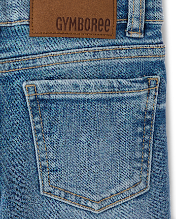 Girls Rhinestone Wide Leg Jeans - On Pointe