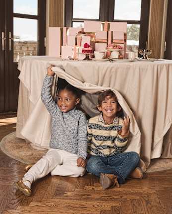 Kids Heathered Striped Sweater - First Frost