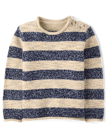 Kids Heathered Striped Sweater - First Frost