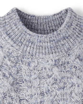 Girls Stitched Mock Neck Sweater - First Frost