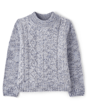 Girls Stitched Mock Neck Sweater - First Frost
