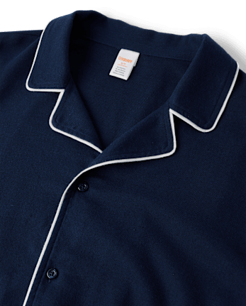 Mens Matching Family Contrast Flannel Pajamas - Gymmies
