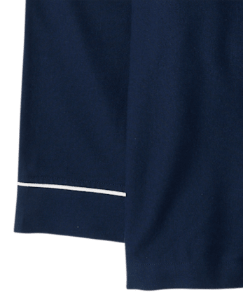 Mens Matching Family Contrast Flannel Pajamas