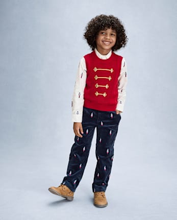 Boys Embroidered Button Sweater Vest - New York City Ballet by GYMBOREE