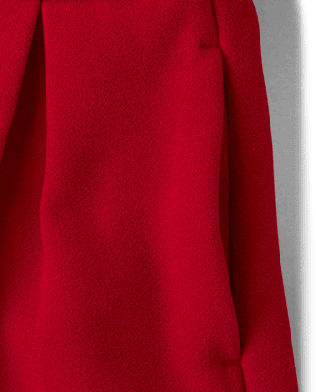 Girls Velvet Trim Coat - Royal Christmas