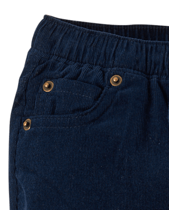Boys Microfleece Lined Corduroy Pull On Pants - Little Essentials