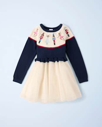 Girls Embroidered Nutcracker Sweater Tutu Dress - New York City Ballet by GYMBOREE