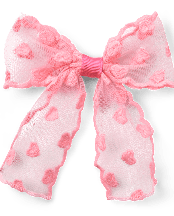 Girls Heart Bow Hair Clip 3-Pack - Mon Cheri