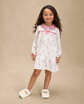Girls Ballet Slipper Flannel Nightgown - Gymmies