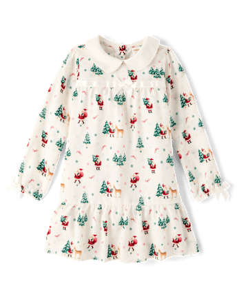 Chemise de nuit en flanelle Père Noël pour fille - Gymmies