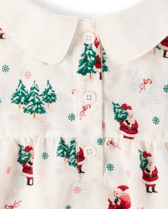 Chemise de nuit en flanelle Père Noël pour fille - Gymmies