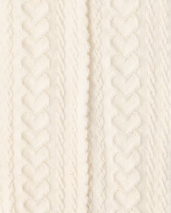 Girls Bow Cable Knit Tights 2-Pack - Petit Paris