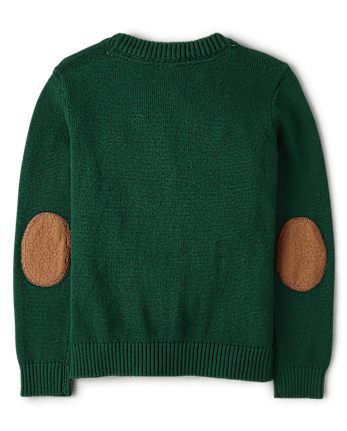 Boys Embroidered Deer Sweater - Royal Christmas