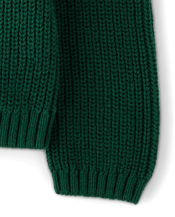 Girls Crochet Candy Cane Shaker Stitch Sweater - Royal Christmas